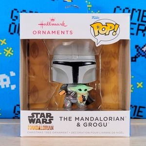 Funko Pop The Mandalorian & Grogu Hallmark Vinyl 3" Christmas Tree Ornament New